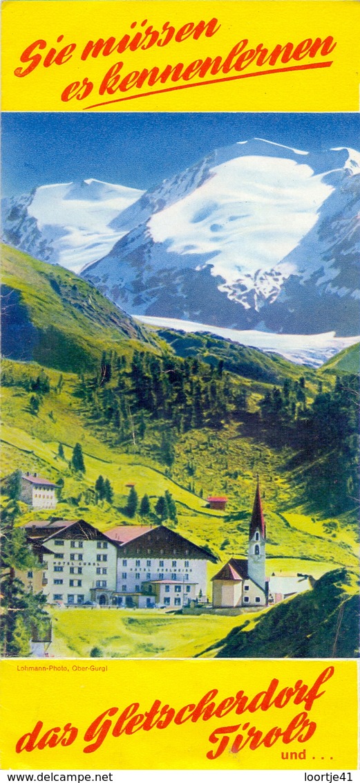 Brochure Dépliant Faltblatt Toerisme Tourisme - Ober Gurgl - Das Gletscherdorf Tirols - Austria Ca 1960 - Dépliants Touristiques