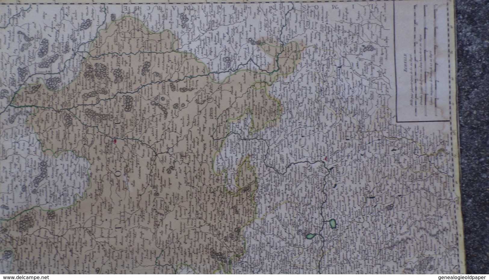17-16-33-85-87-RARE CARTE GOUVERNEMENT GENERAUX DU POITOU- AUNIS-SAINTONGE-ANGOUMOIS-VAUGONDY 1753-ROYAN-ILE RE-OLERON- - Cartes Géographiques