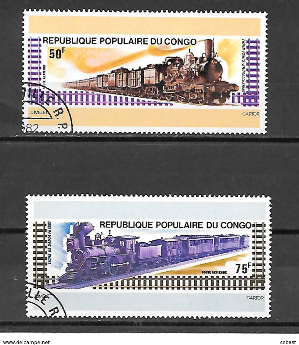 TIMBRE OBLITERE DU  CONGO BRAZZA DE 1975 N° MICHEL 460/61 - Usati