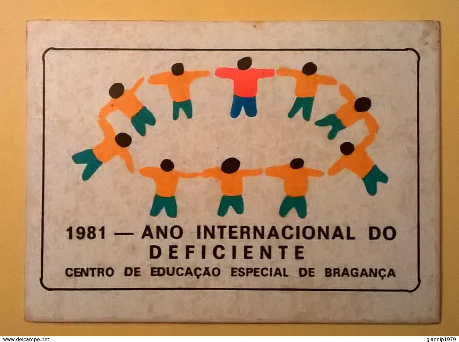 ADESIVO ADESIVI STIKER ADHESIVES   PORTUGAL 1981 ANNO INTERNAZIONALE DEFICIENTES RARITA - Stickers