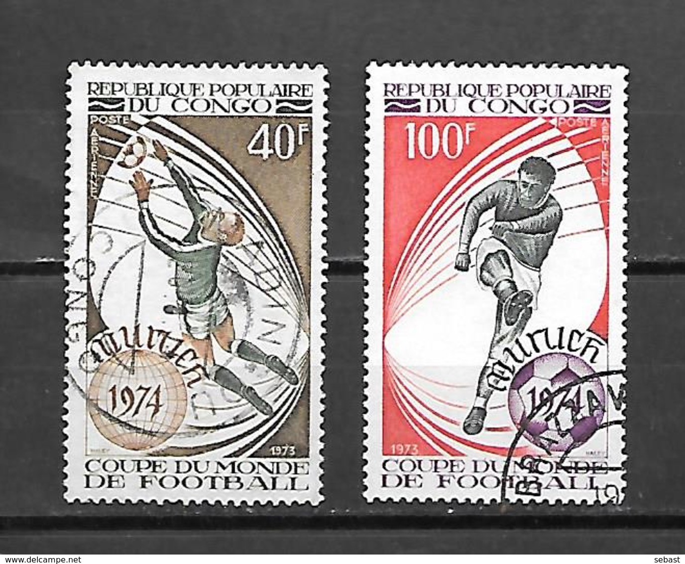 TIMBRE OBLITERE DU  CONGO BRAZZA DE 1973 N° MICHEL 405/06 - Oblitérés