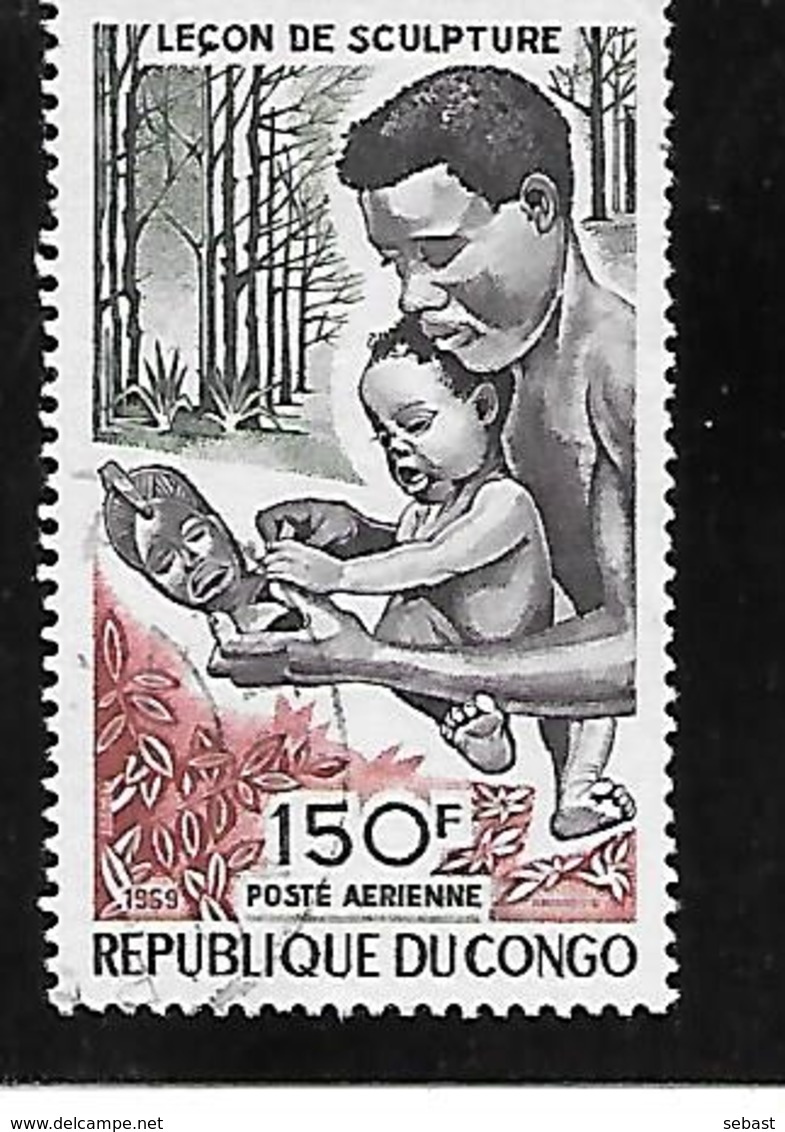 TIMBRE OBLITERE DU  CONGO BRAZZA DE 1970 N° MICHEL 208 - Gebraucht