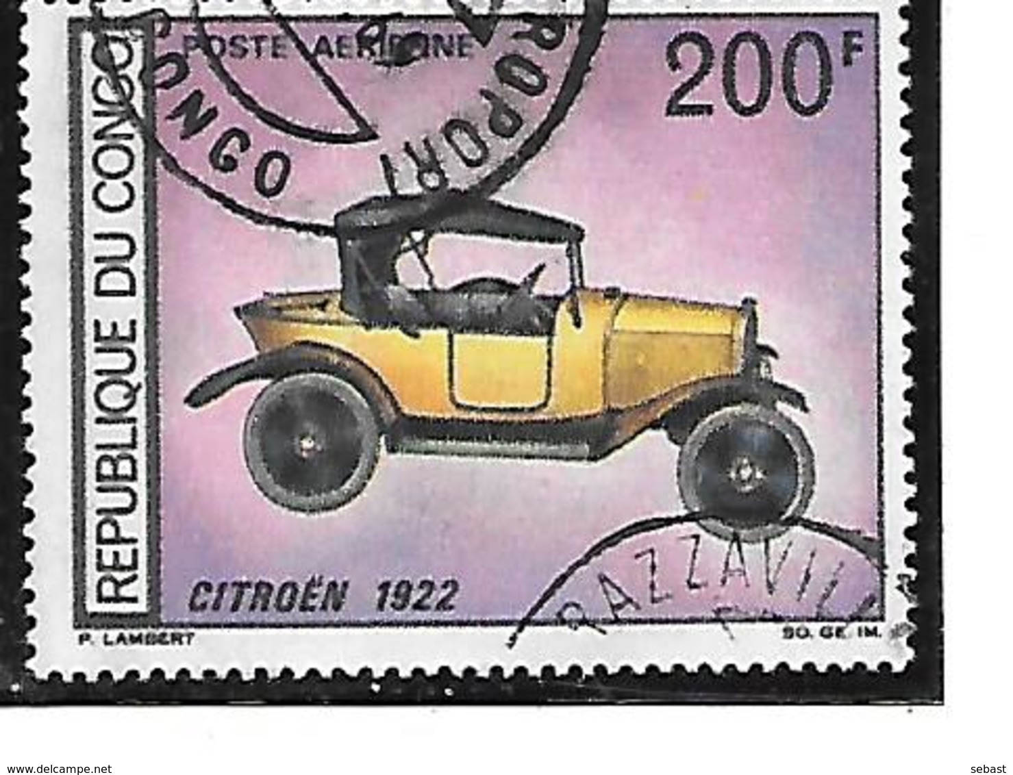 TIMBRE OBLITERE DU  CONGO BRAZZA DE 1968 N° MICHEL 160 - Oblitérés