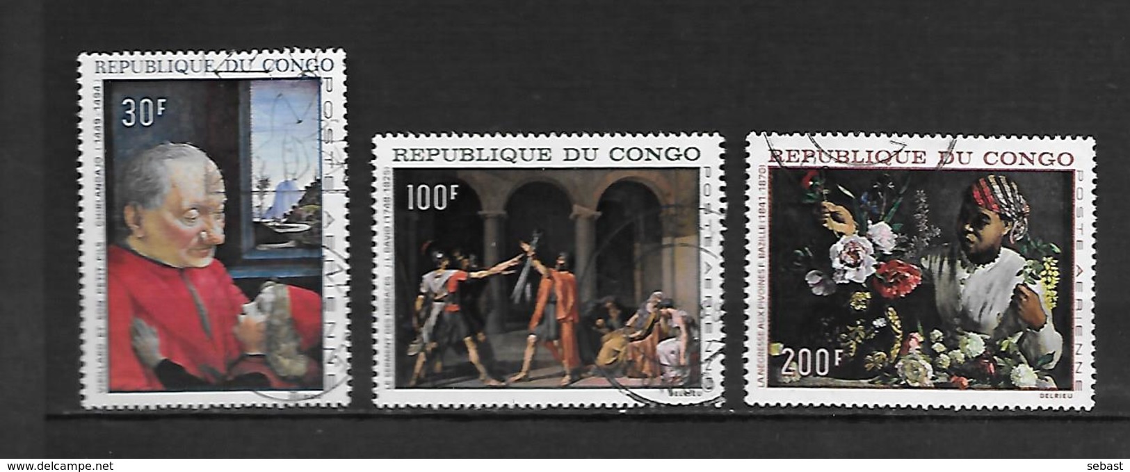 TIMBRE OBLITERE DU  CONGO BRAZZA DE 1968 N° MICHEL 148/50 - Oblitérés