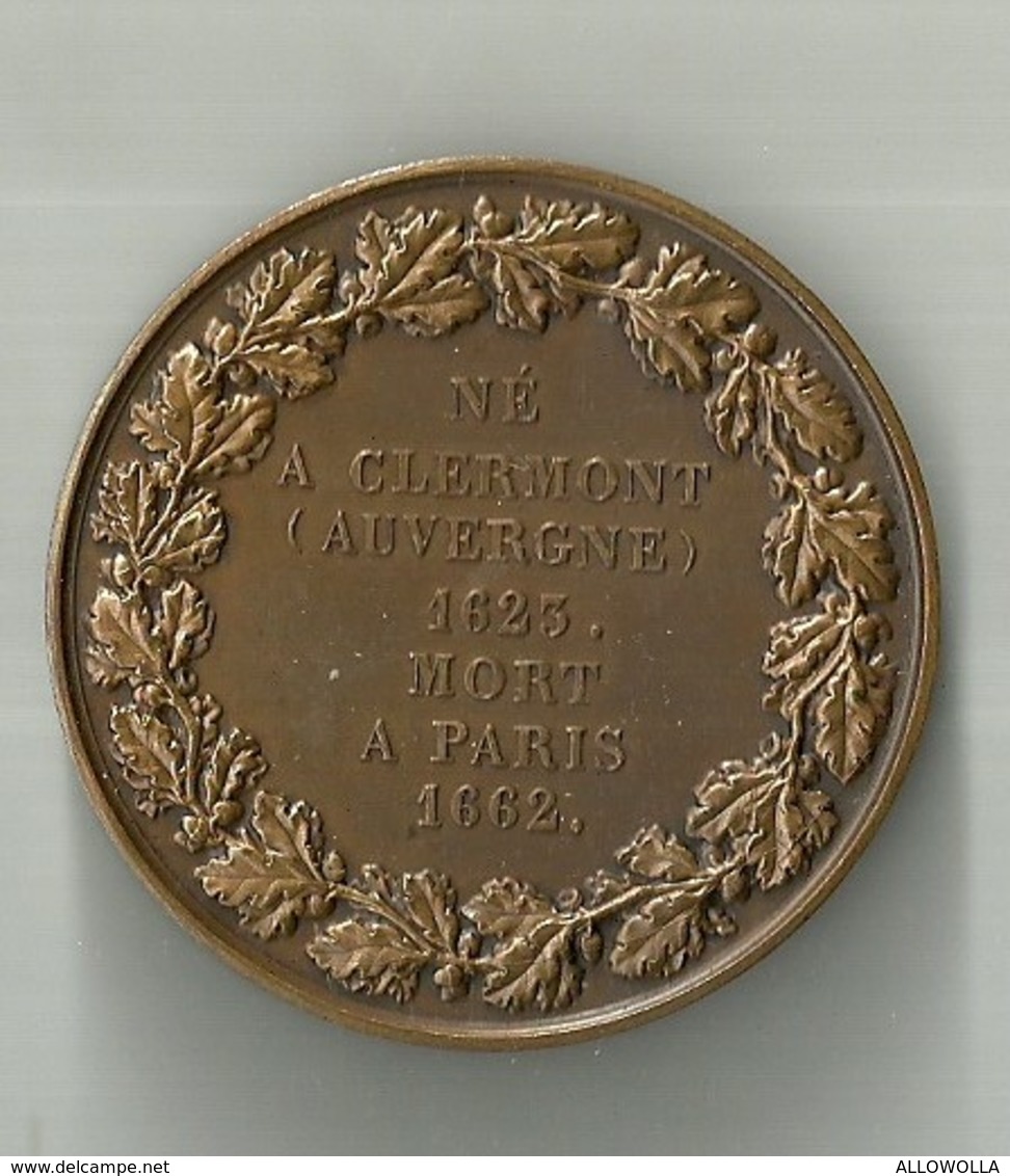 917 "BLAISE PASCAL-NE' A CLERMONT (AUVERGNE) 1623-MORT A PARIS 1662 " MEDAGLIA  ORIG - Altri & Non Classificati