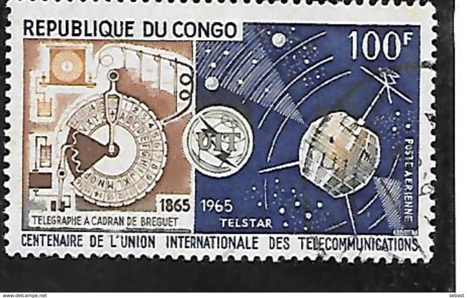 TIMBRE OBLITERE DU  CONGO BRAZZA DE 1965 N° MICHEL 67 - Oblitérés