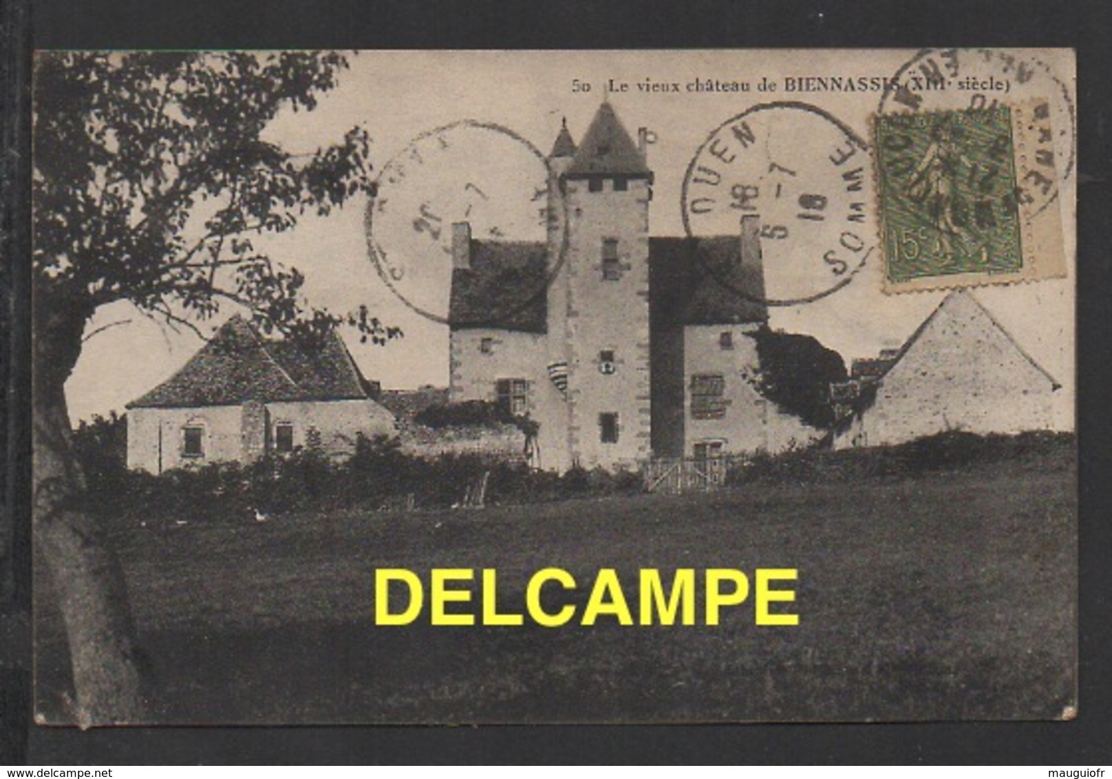 DD / 03 ALLIER / MONTLUÇON / CHÂTEAU DE BIEN-ASSIS / CIRCULÉE EN 1918 - Montlucon