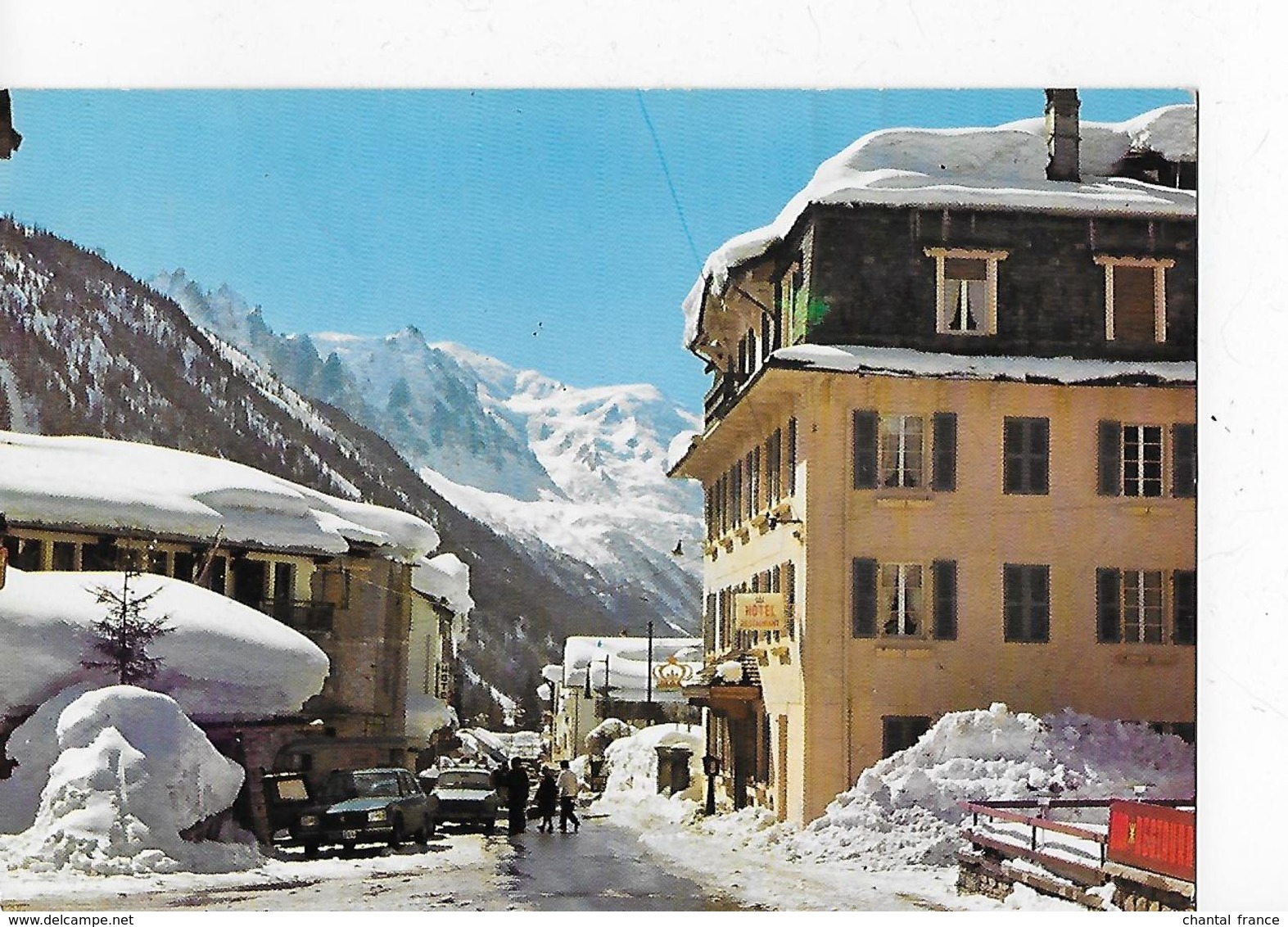 1 CPM Argentière : Hôtel De La Couronne : Mont Blanc, Autos, Neige - Otros & Sin Clasificación