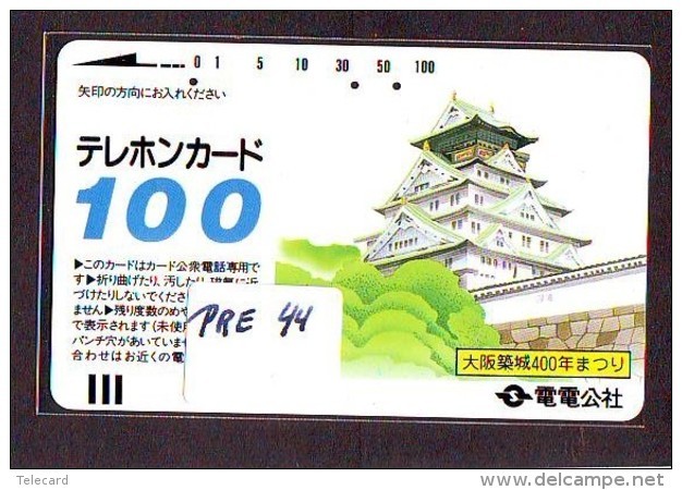 Télécarte Japan DenDenKoSha * PRE 44  * Balken Free Card * Front Bar Free Phonecard  * PRECURSOR - Japan