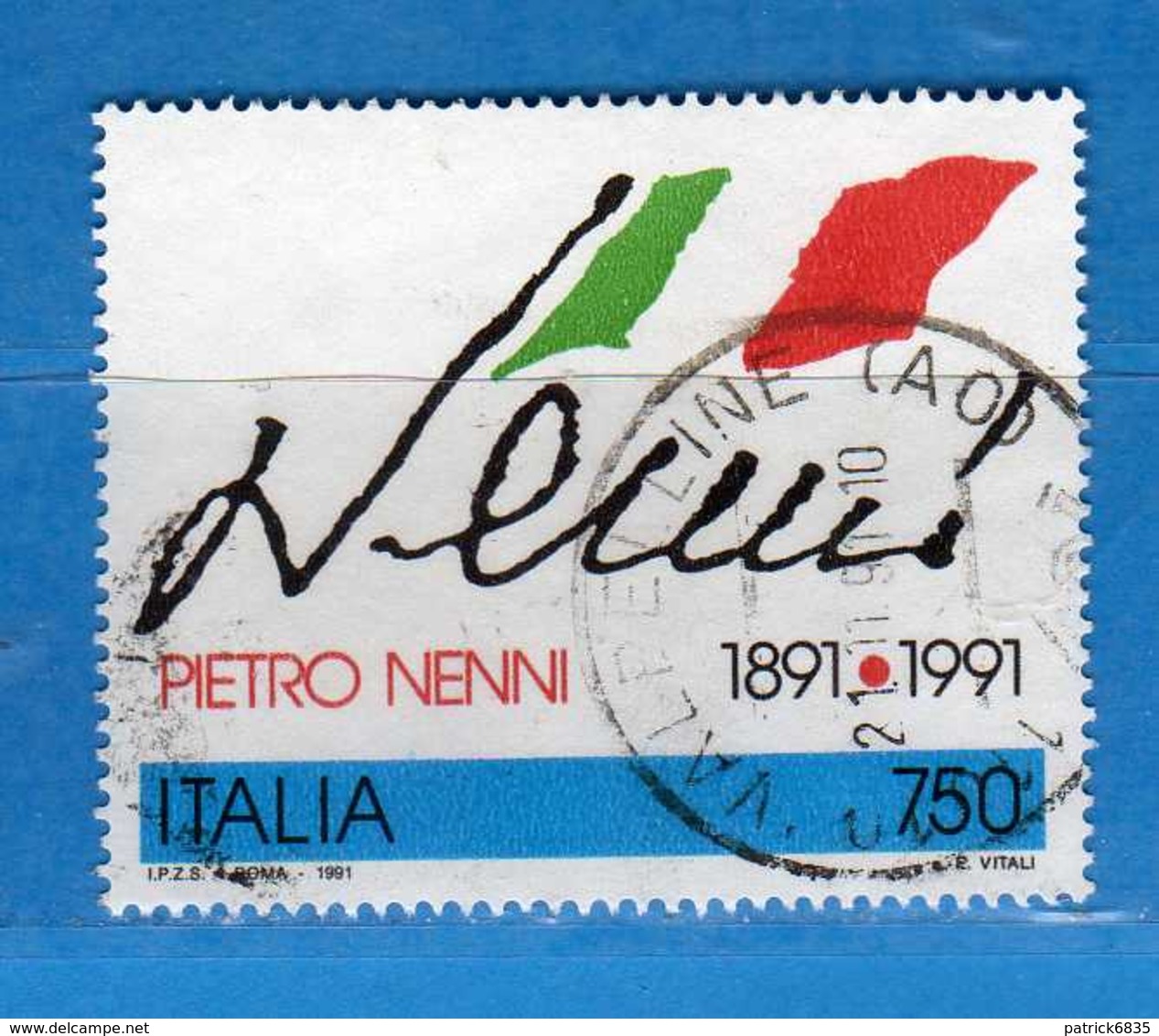 Italia ° - 1991 - PIETRO NENNI  Unif.2002.  Vedi Descrizione. - 1991-00: Gebraucht