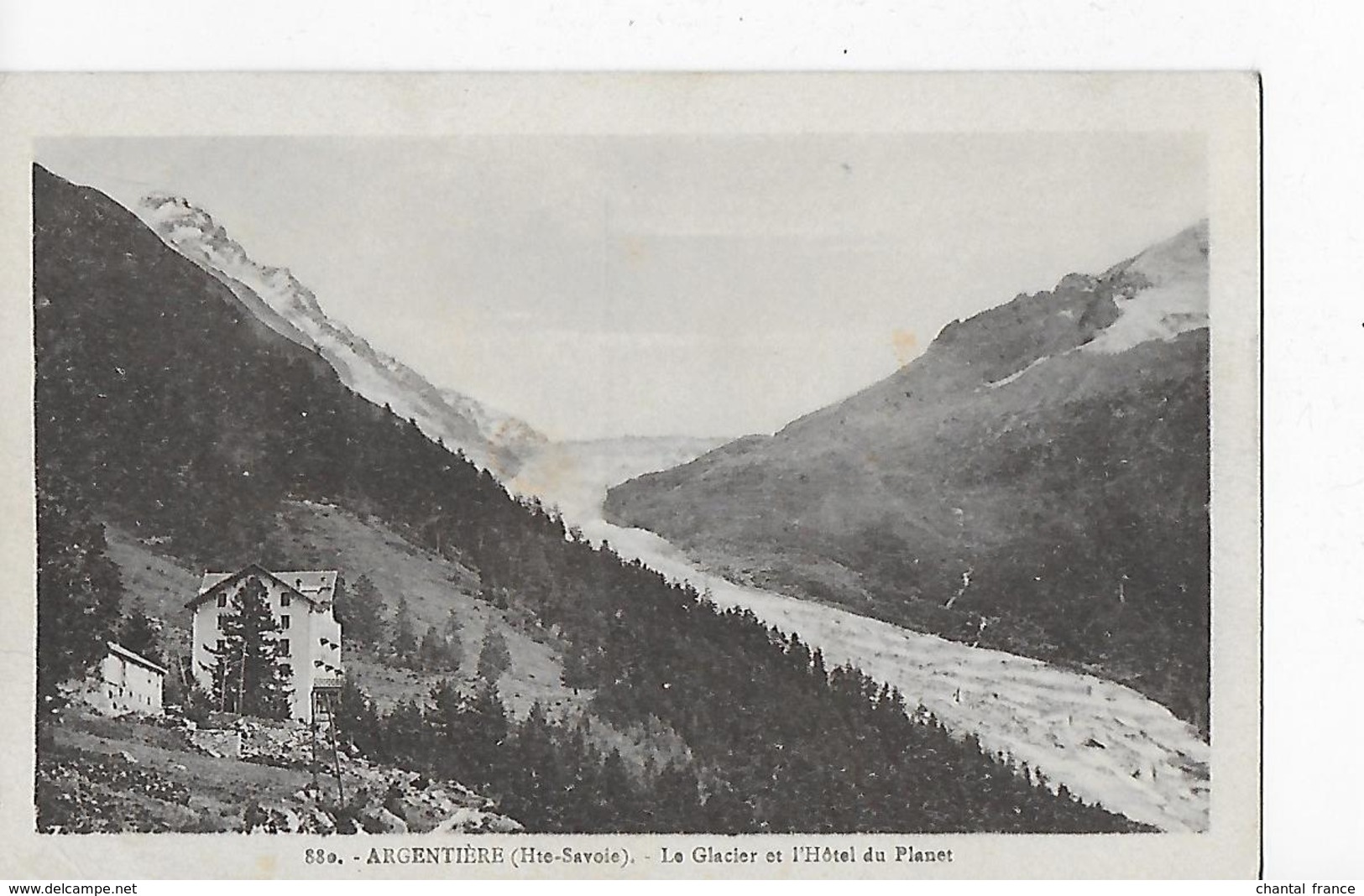 3 CP Dont 2 Cpa : Argentière : Hôtel Du Planet : Vue Générale, Mont-Blanc, Glacier, Carte Multivues - Autres & Non Classés