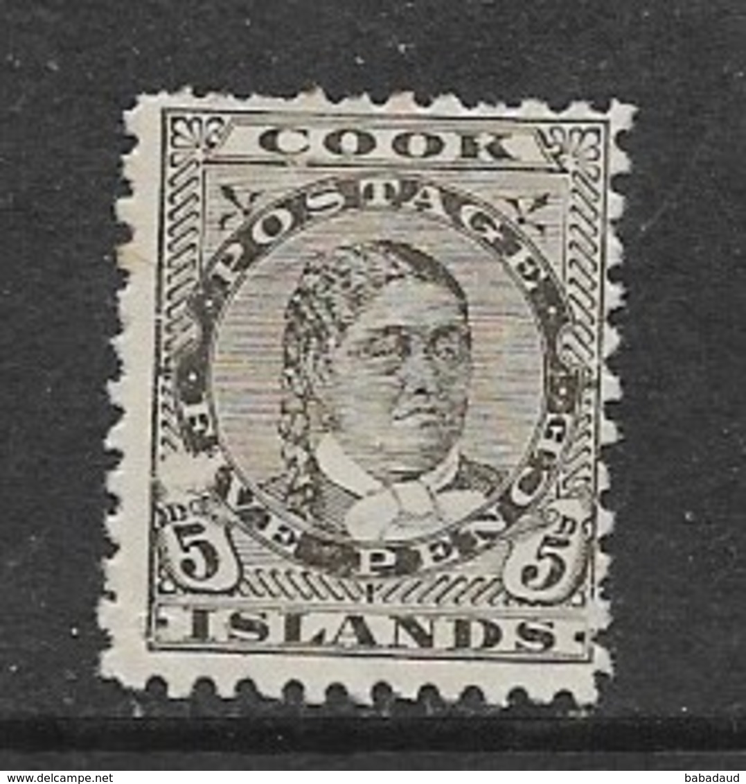 Cook Islands, 1896, 5d, Olive-black MH * - Cook