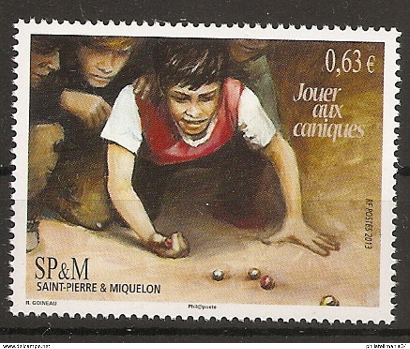 SPM 2013 - Jouer Aux Caniques - Unused Stamps