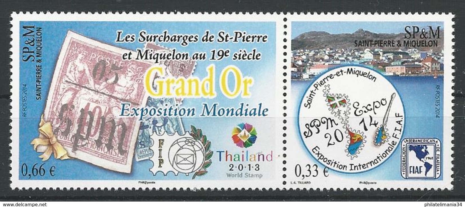 SPM 2014 - Grand Or - Unused Stamps