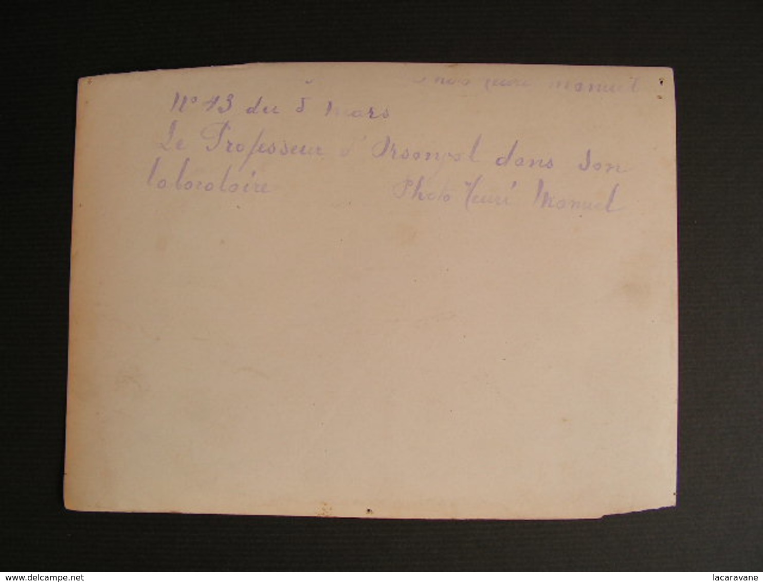 Photo Originale Henri Manuel 1920 Arsene D'arsonval Inventeur Dans Son Laboratoire Premier Telephone Agrée PTT 51 - Célébrités