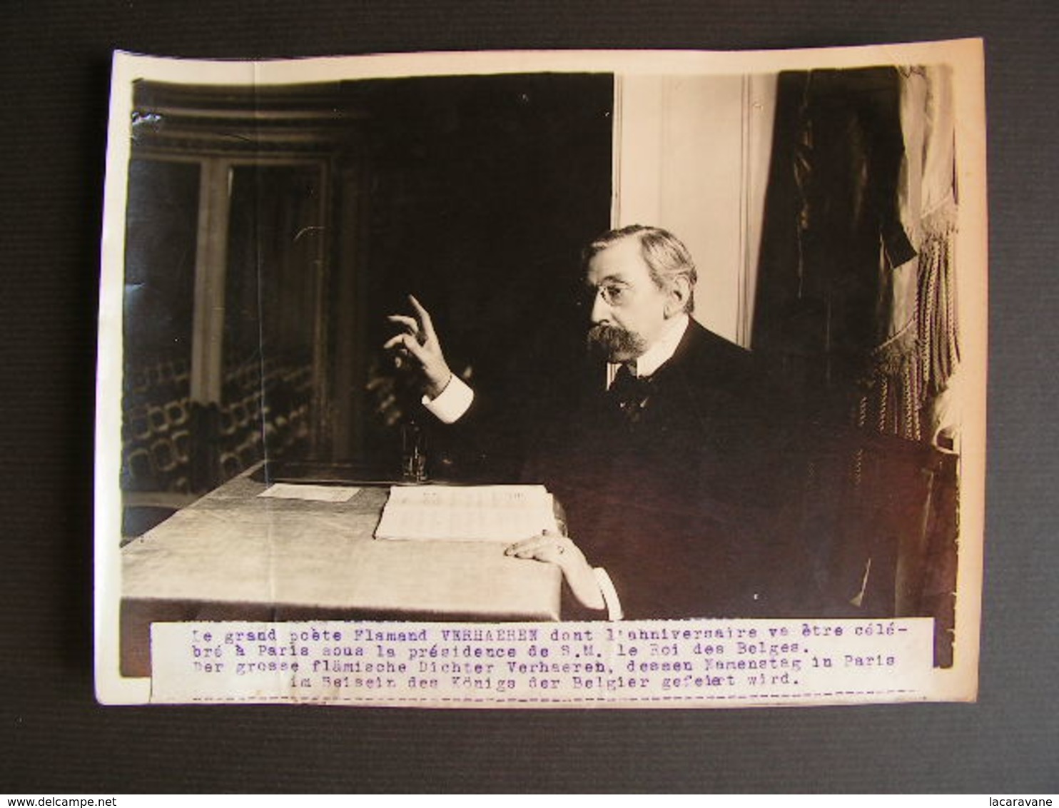 Photo Originale Henri Manuel 1920 Le Poete Flamand Belge Emile Verhaeren 54 - Célébrités