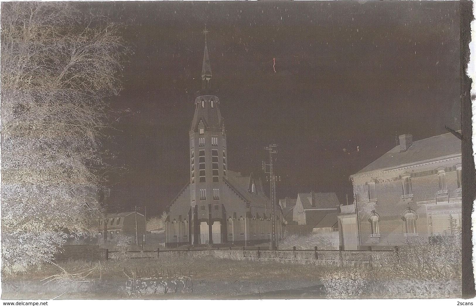 Dépt 80 - MÉHARICOURT - ÉPREUVE De CARTE POSTALE (photo R. LELONG) + PLAQUE De VERRE D'origine - ÉGLISE - Édit. Leclercq - Autres & Non Classés