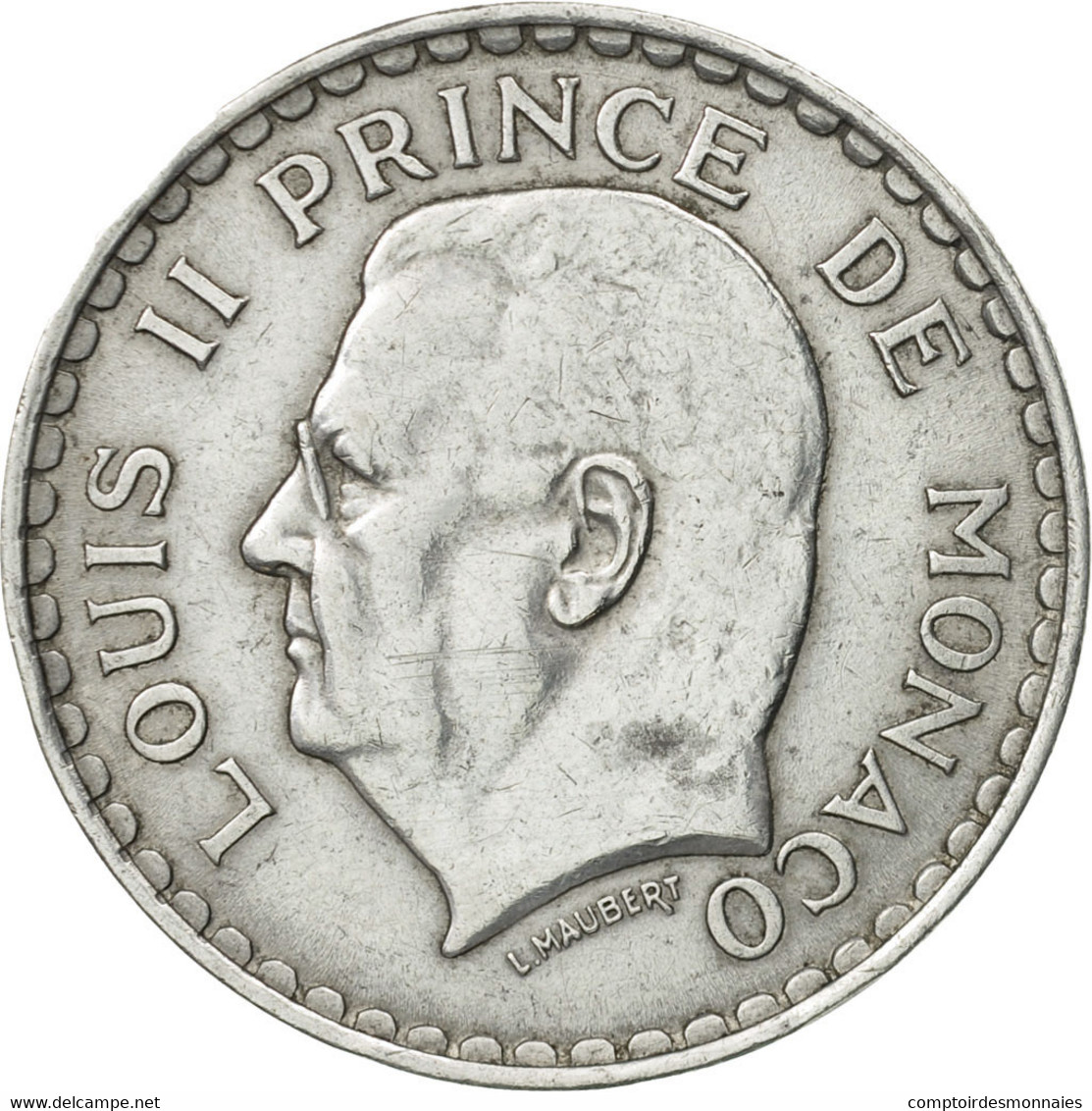 Monnaie, Monaco, Louis II, 5 Francs, 1945, Poissy, TB+, Aluminium, Gadoury:135 - 1922-1949 Louis II