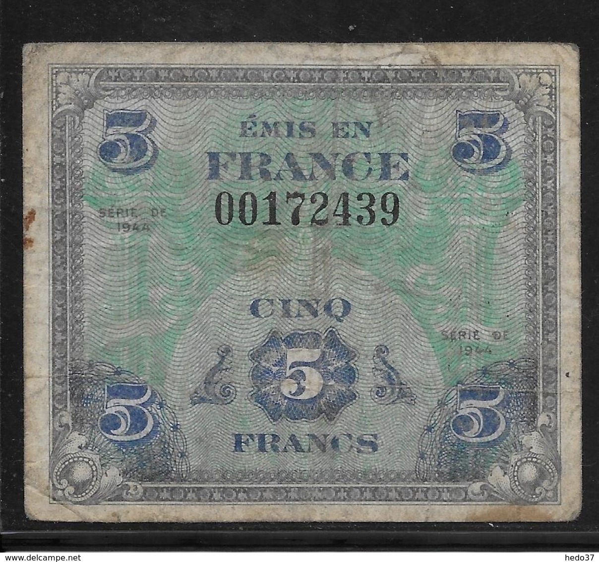 France - 5 Francs Drapeau - Fayette N°17-1 - TB - 1944 Drapeau/France