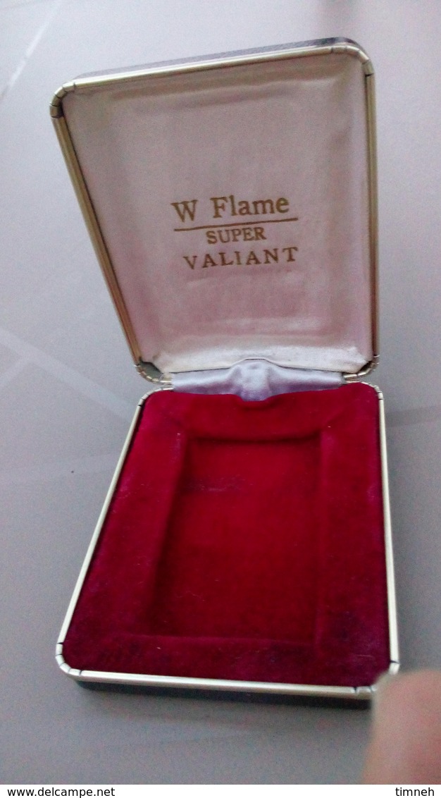 Coffret à Briquet VIDE  - W Flame SUPER VALIANT - Sans Le Briquet - Vintage Vers 1970 - Objets Publicitaires