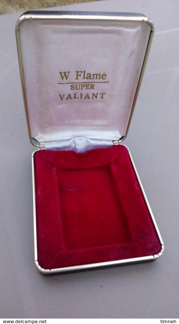 Coffret à Briquet VIDE  - W Flame SUPER VALIANT - Sans Le Briquet - Vintage Vers 1970 - Objets Publicitaires