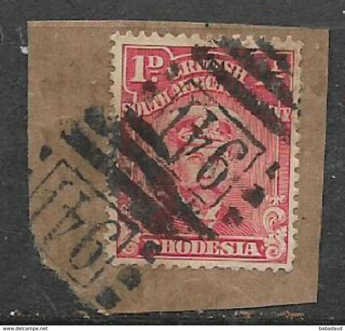 Southern Rhodesia, BONC 941 (Salisbury) Cancelling 1d Admiral On Fragment - Rhodésie Du Sud (...-1964)