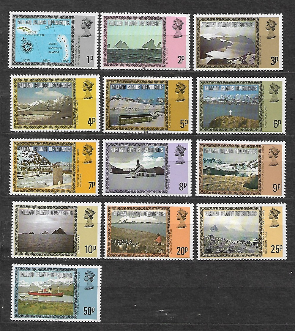 #464# FALKLAND DEPENDENCIES YVERT 124/136 MNH** 1984. - Falkland