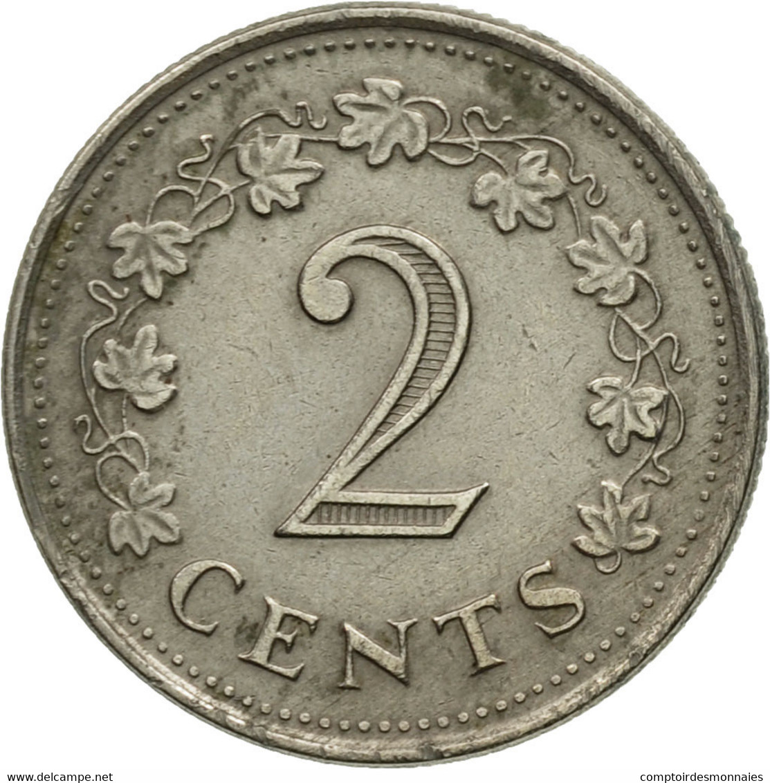 Monnaie, Malte, 2 Cents, 1982, British Royal Mint, TTB, Copper-nickel, KM:9 - Malte