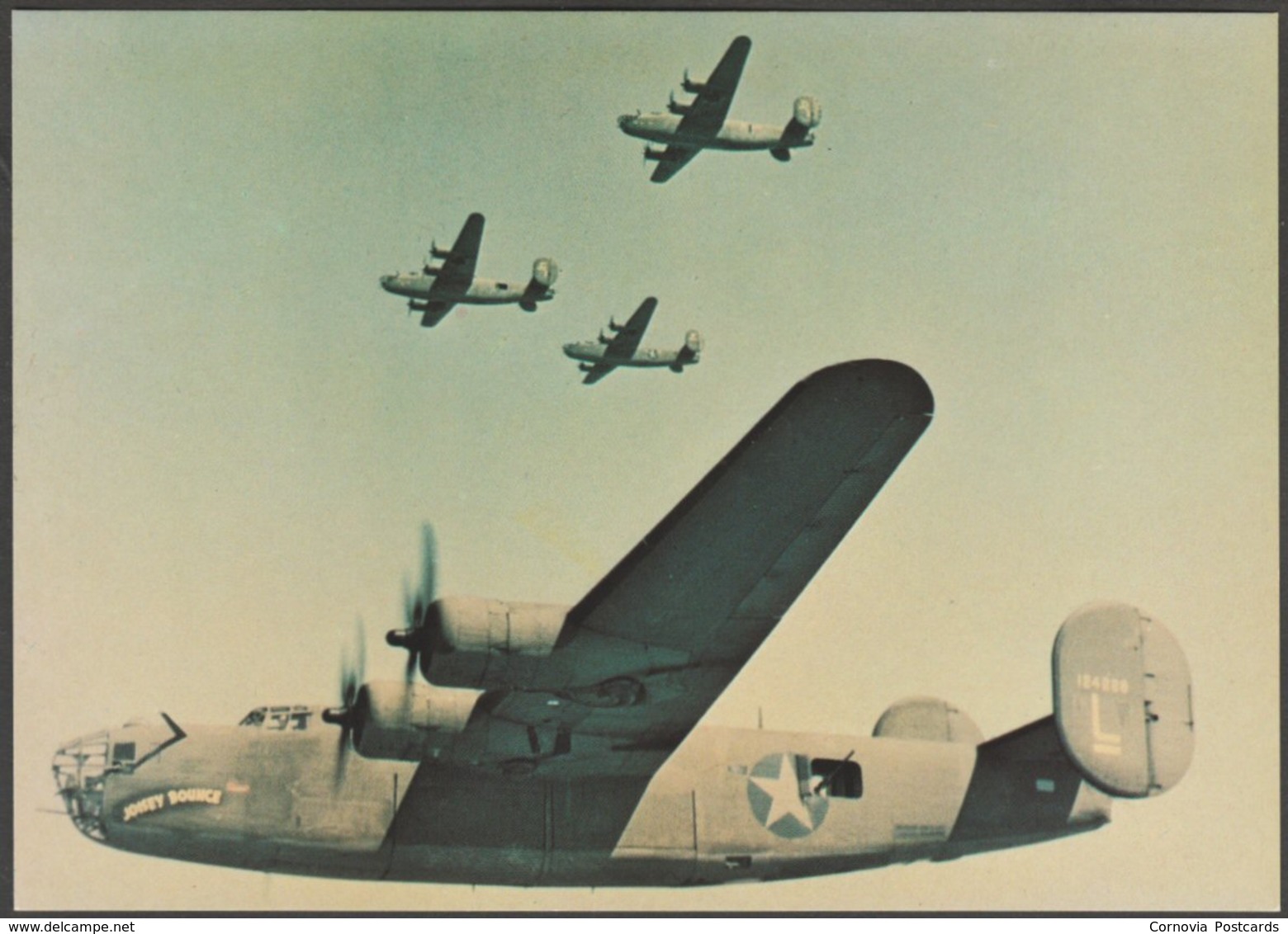 USAF Consolidated B-24D Liberator 'Joisey Bounce' - After The Battle Postcard - 1939-1945: 2nd War