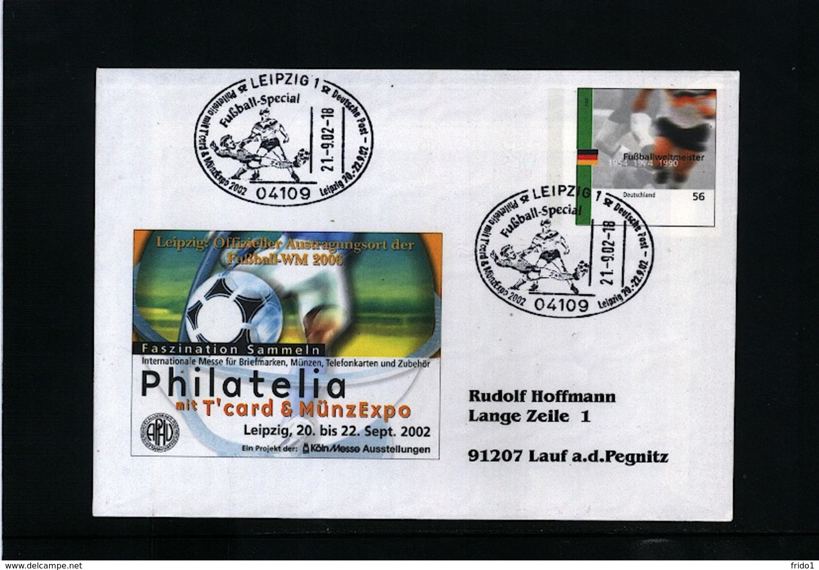 Germany 2002 Interesting Football Postmark On Registered Letter - Sonstige & Ohne Zuordnung