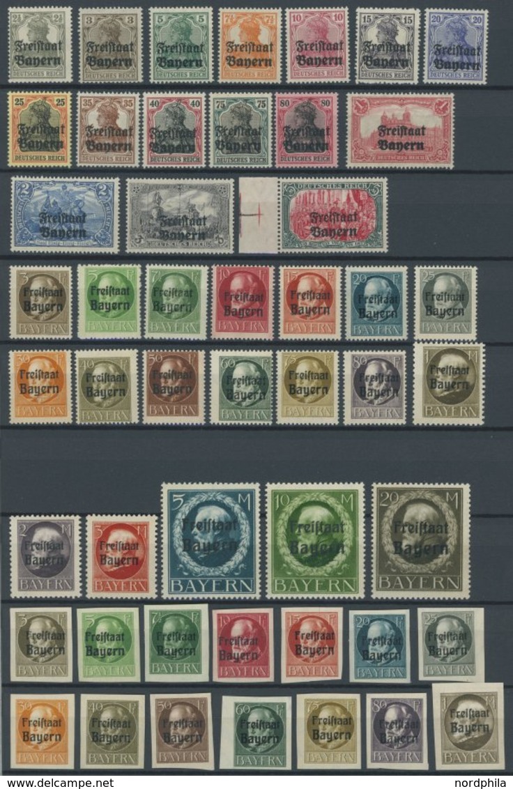 BAYERN ** , 1919, Freistaat, Mi.Nr. 136-51,152-70A/B, 3 Postfrische Prachtsätze, Mi. 90.- - Otros & Sin Clasificación