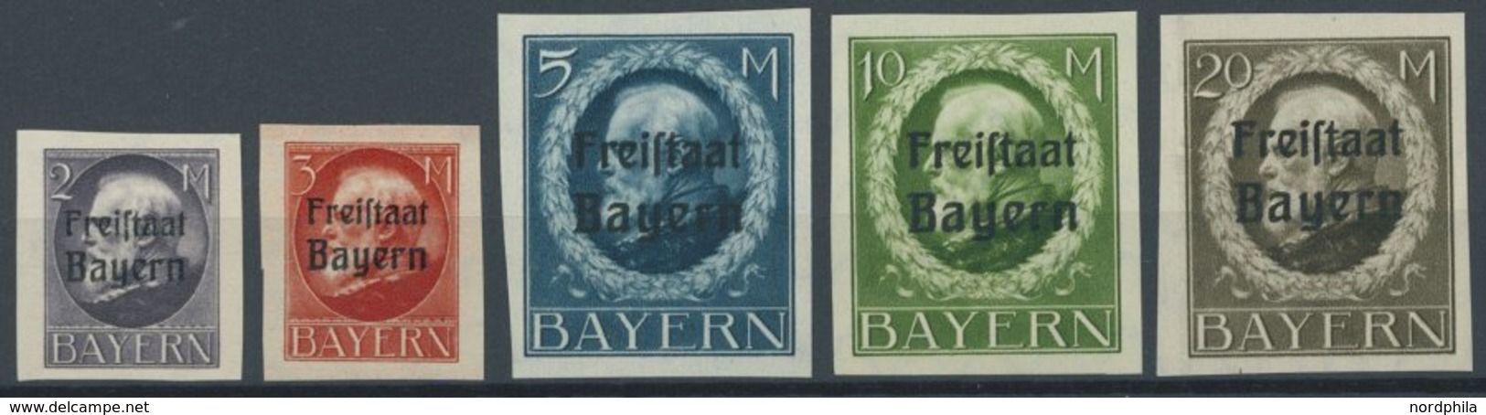 BAYERN ** , 1919, Freistaat, Mi.Nr. 136-51,152-70A/B, 3 Postfrische Prachtsätze, Mi. 90.- - Sonstige & Ohne Zuordnung