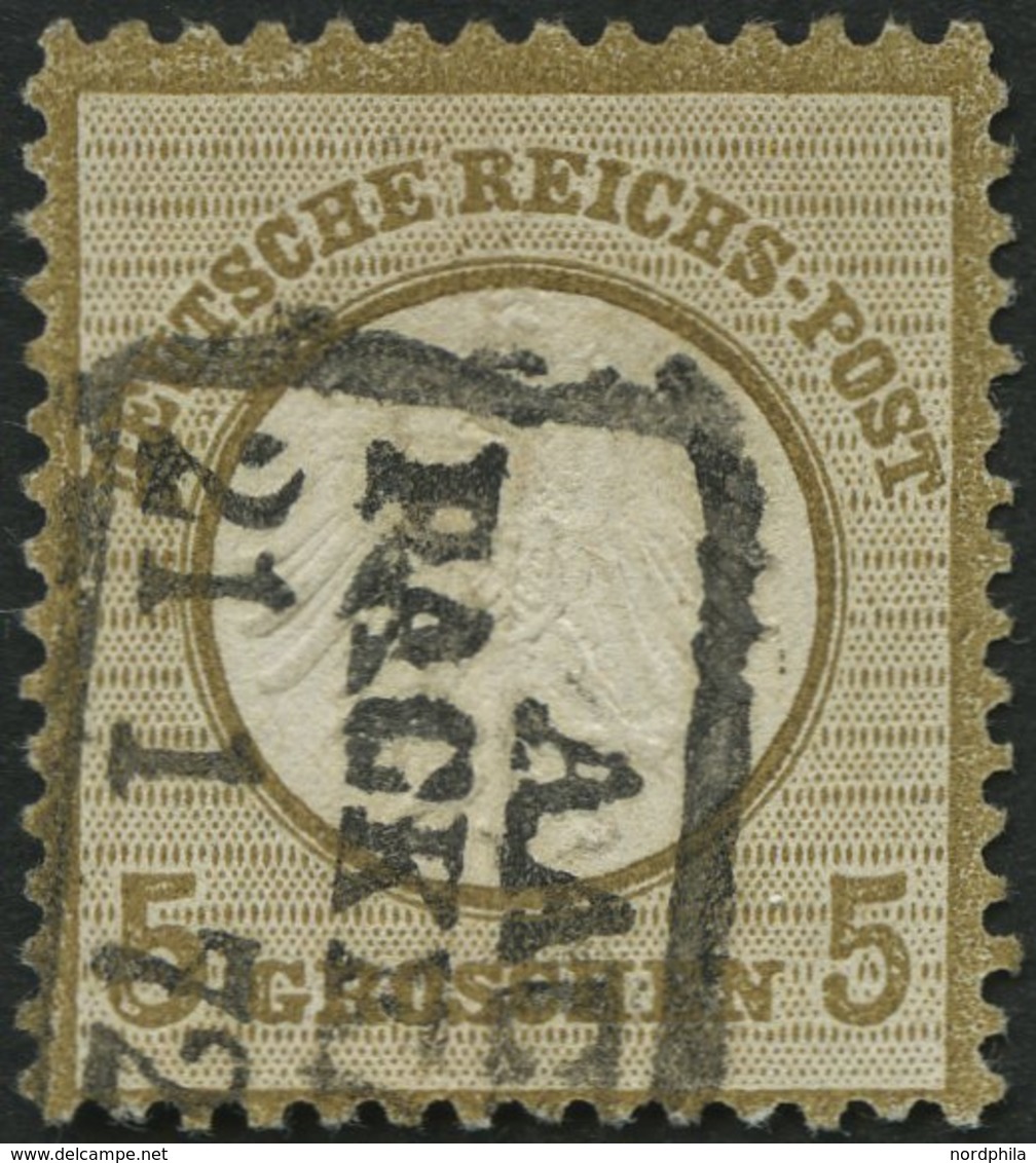 Dt. Reich 6 O, 1872, 5 Gr. Ockerbraun Mit Preußischem Packkammerstempel AACHEN PACKKAMMER, R!, Seltene Zufallsentwertung - Used Stamps