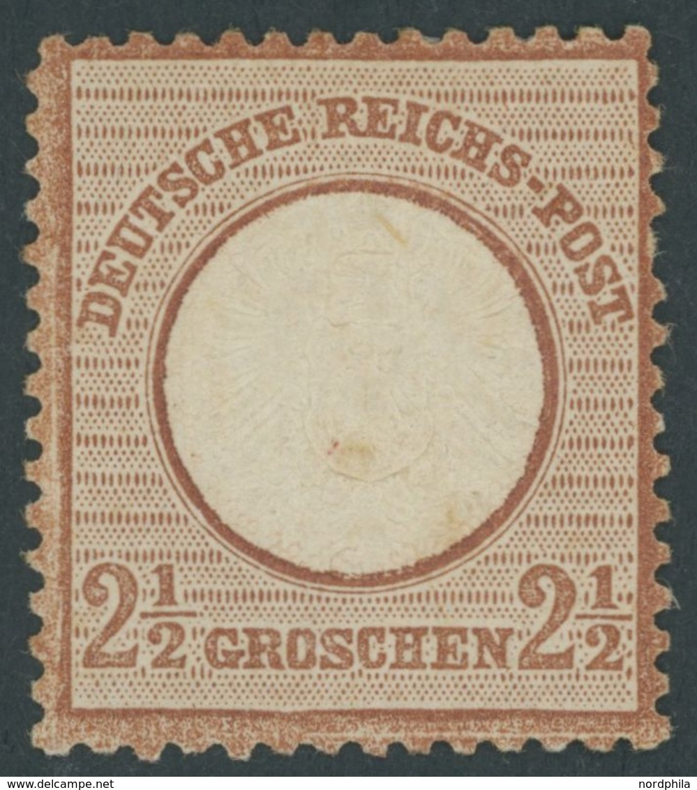 Dt. Reich 21a *, 1872 21/2 Gr. Rötlichorange, Falzrest, Fotoattest Sommer: Die Marke Ist In Frischer Farbe. Sie Ist Herv - Oblitérés