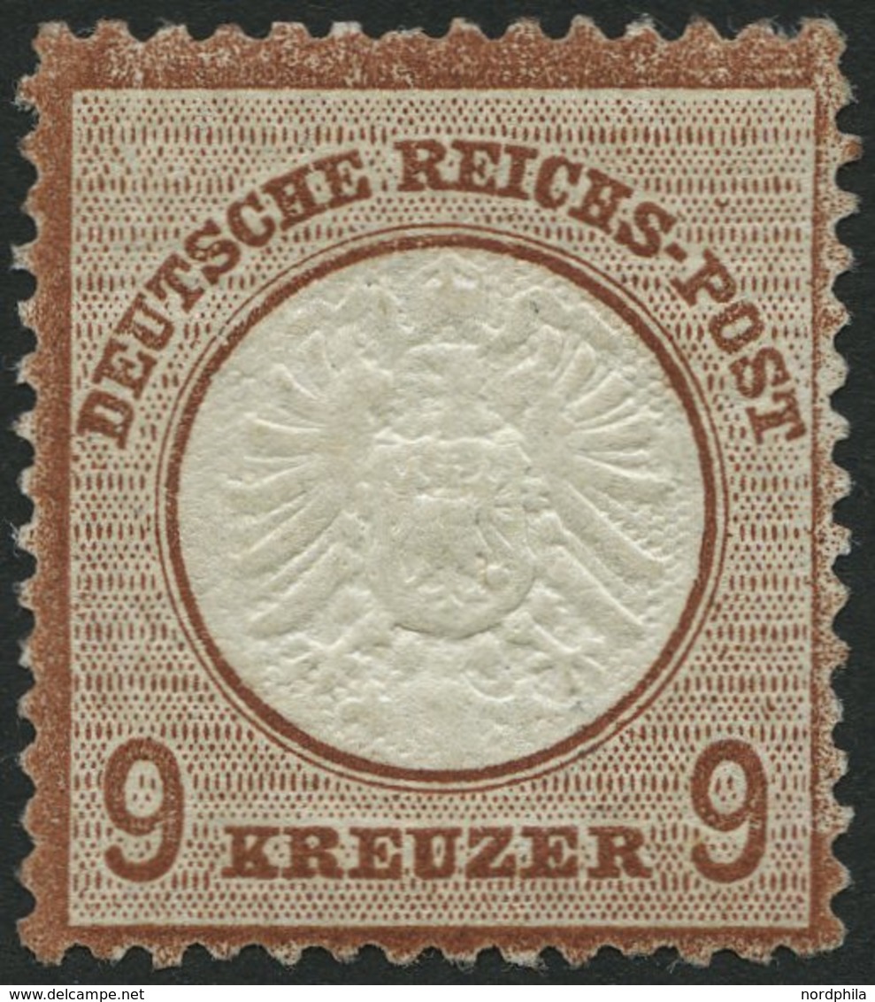 Dt. Reich 27b *, 1872, 9 Kr. Lilabraun, Falzrest, Kabinett, Fotoattest Brugger: Die Marke Ist Farbfrisch, Sehr Gut Geprä - Usati