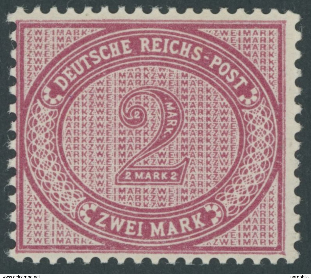 Dt. Reich 37e **, 1875, 2 M. Braunpurpur, Postfrisch, Pracht, Gepr. Zenker, Mi. 300.- - Used Stamps