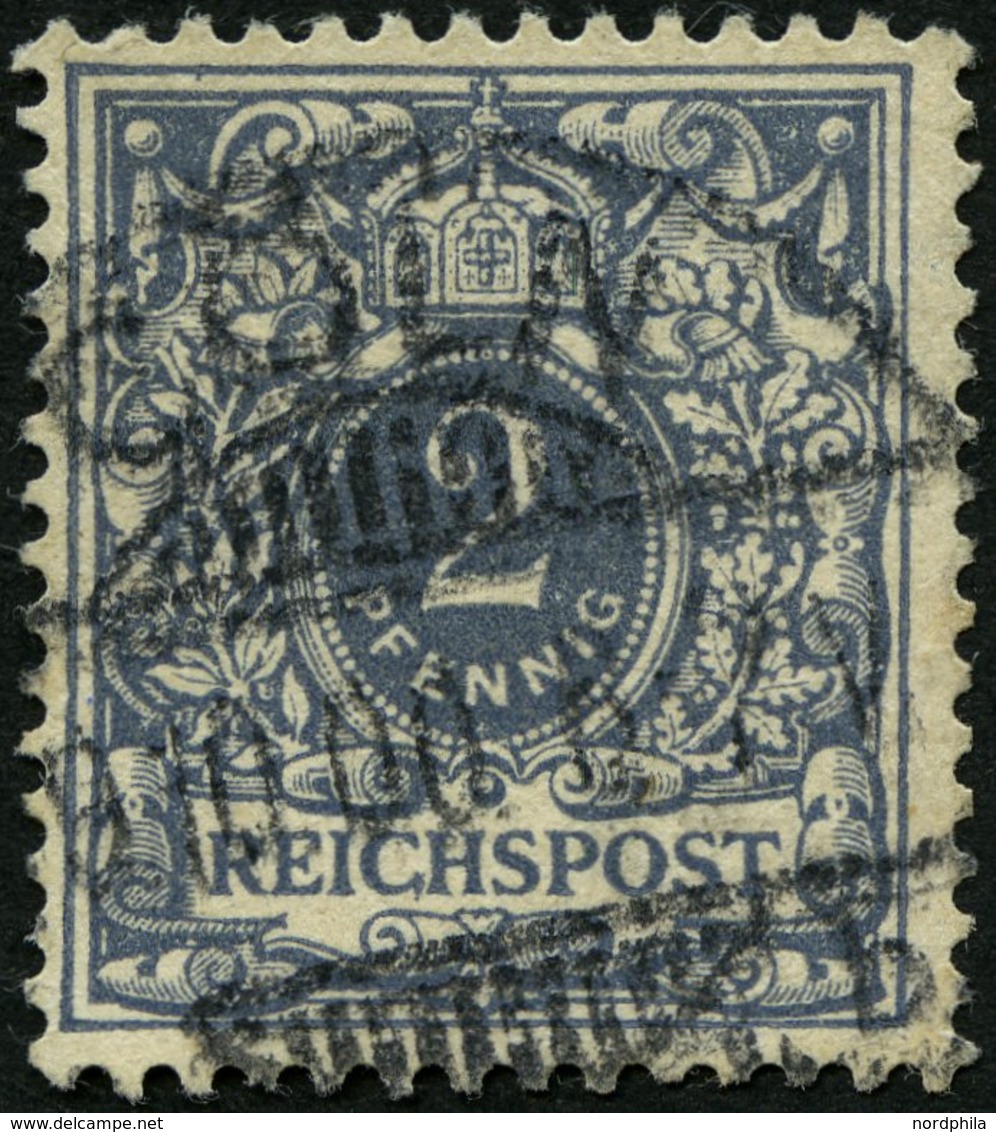 Dt. Reich 52I O, 1900, 2 Pf. Lebhaftgrau Mit Abart REIGHSPOST, üblich Gezähnt Pracht, Gepr. Zenker, Mi. 180.- - Usati