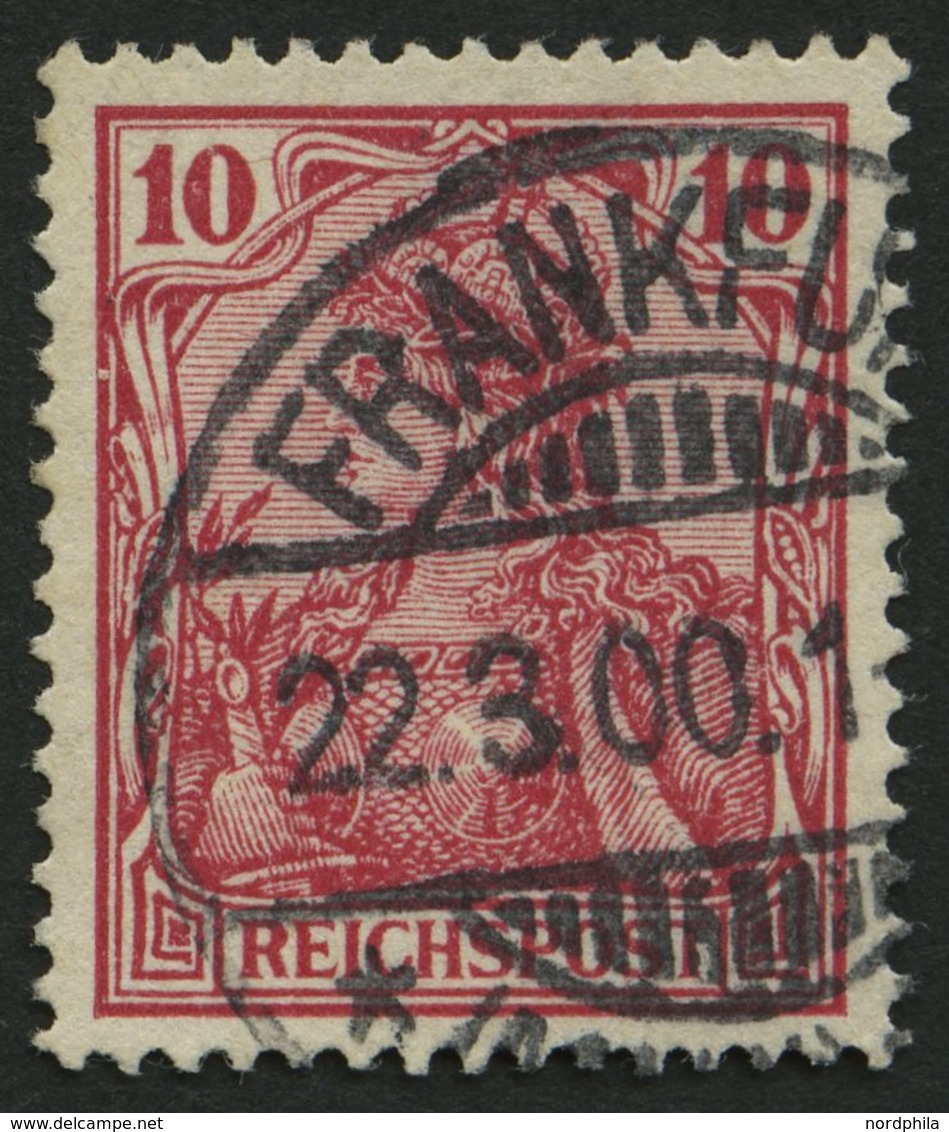 Dt. Reich 56b O, 1900, 10 Pf. Rotkarmin, Pracht, Gepr. Jäschke-L., Mi. 100.- - Usados