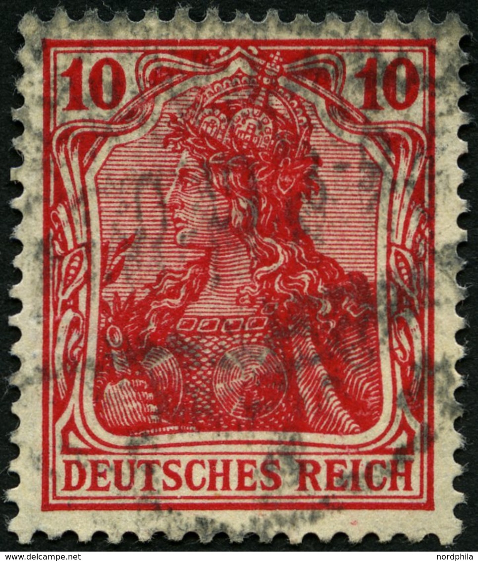 Dt. Reich 86IIf O, 1919, 10 Pf. Dunkelrosarot Kriegsdruck, Pracht, Gepr. Jäschke, Mi. 200.- - Gebraucht