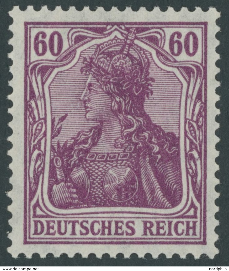 Dt. Reich 92IIa **, 1915, 60 Pf. Graulila Kriegsdruck, Postfrisch Pracht, Gepr. Jäschke, Mi. 90.- - Usati