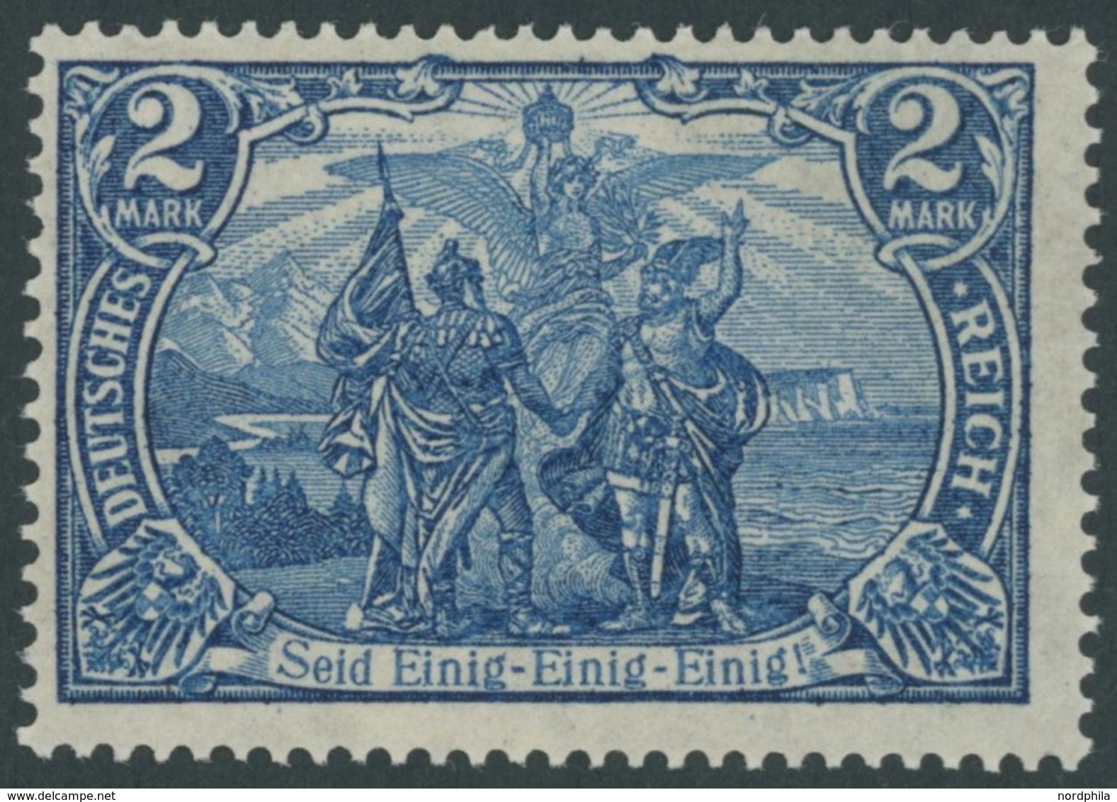 Dt. Reich 95AII **, 1916, 2 M. Kriegsdruck, Gezähnt A, Postfrisch, Pracht, Gepr. Jäschke, Mi. 420.- - Usati