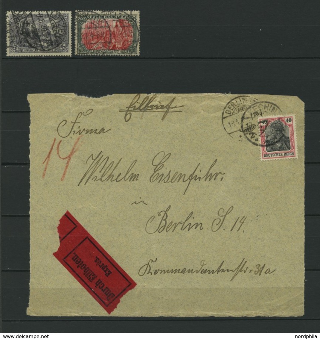 Dt. Reich Aus 54a-97BII O, 1900-1915, Partie Verschiedener Gestempelter Mittlerer Werte Germania, Meist Prachterhaltung, - Used Stamps