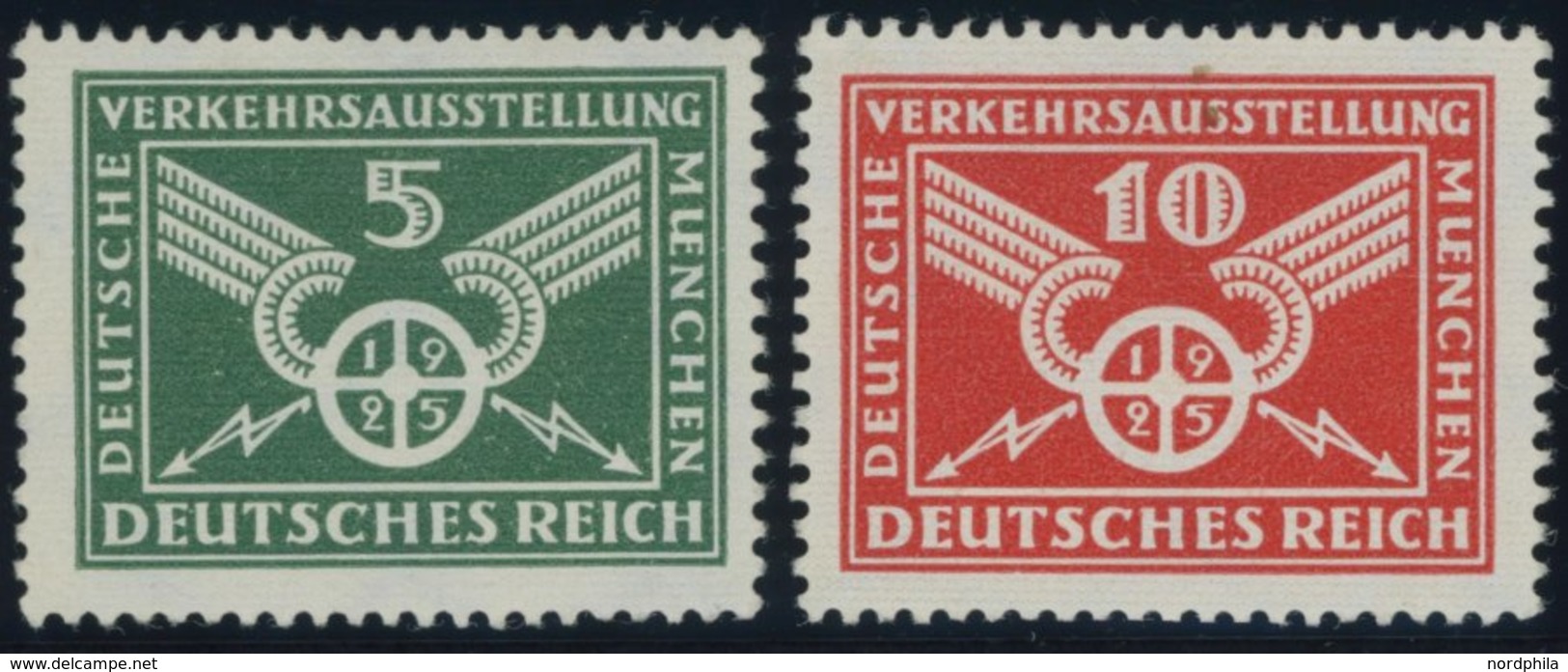 Dt. Reich 370/1Y **, 1925, Verkehrsausstellung, Wz. Liegend, Postfrisch, Pracht, Gepr. Schlegel, Mi. 60.- - Usados