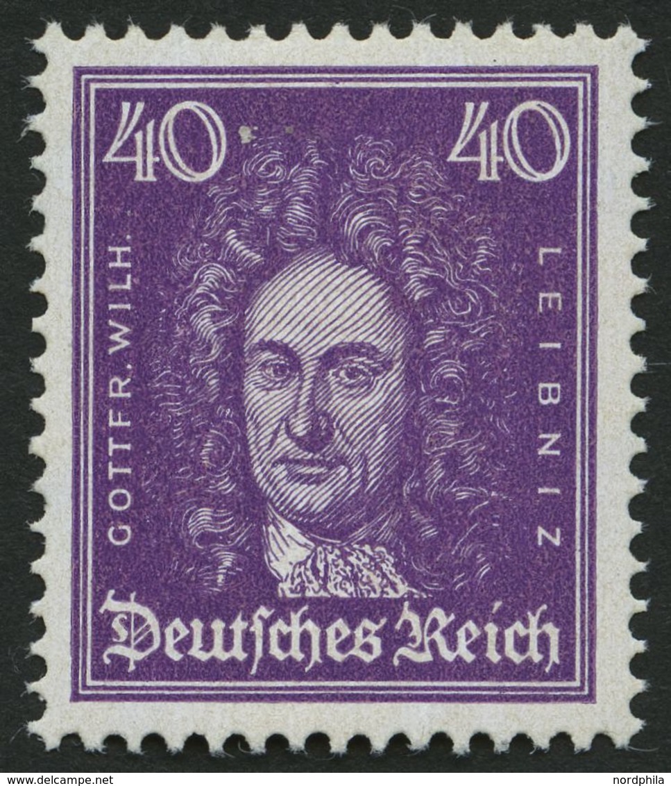 Dt. Reich 395 **, 1926, 40 Pf. Leibniz, Pracht, Mi. 160.- - Gebraucht