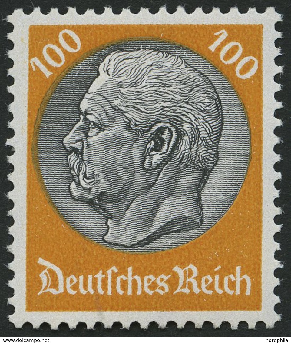 Dt. Reich 495 **, 1933, 100 Pf. Hindenburg, Wz. 2, Pracht, Gepr. D. Schlegel, Mi. 180.- - Sonstige & Ohne Zuordnung