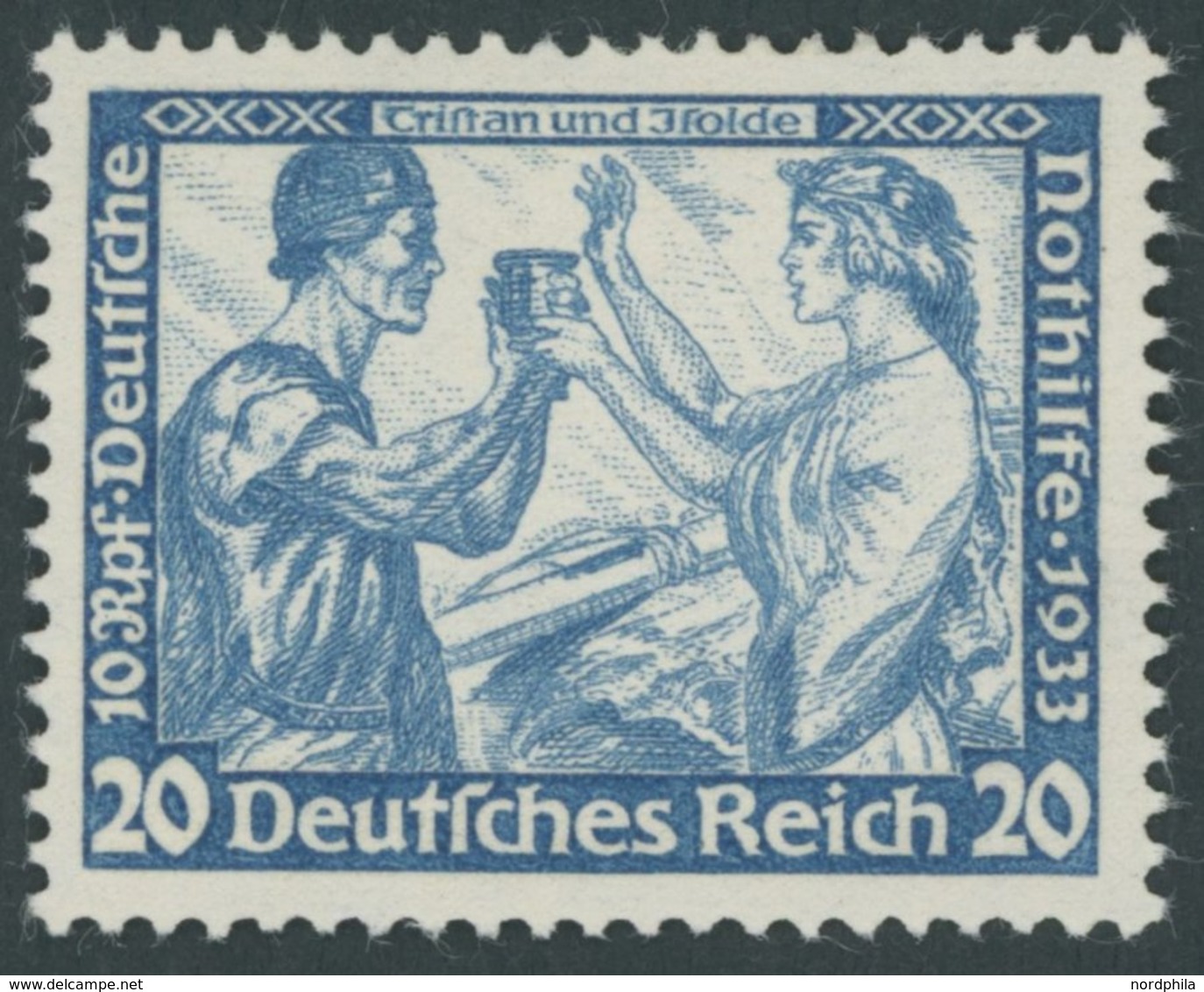 Dt. Reich 505B *, 1933, 20 Pf. Wagner, Gezähnt K 14, Falzrest, Pracht - Altri & Non Classificati