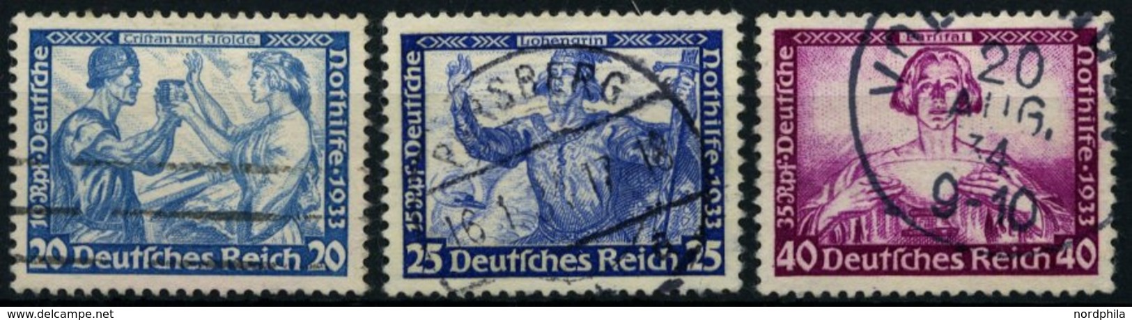 Dt. Reich 505B,506/7A O, 1933, 20, 25 Und 40 Pf. Wagner, 3 Werte üblich Gezähnt, Pracht, Mi. 350.- - Altri & Non Classificati