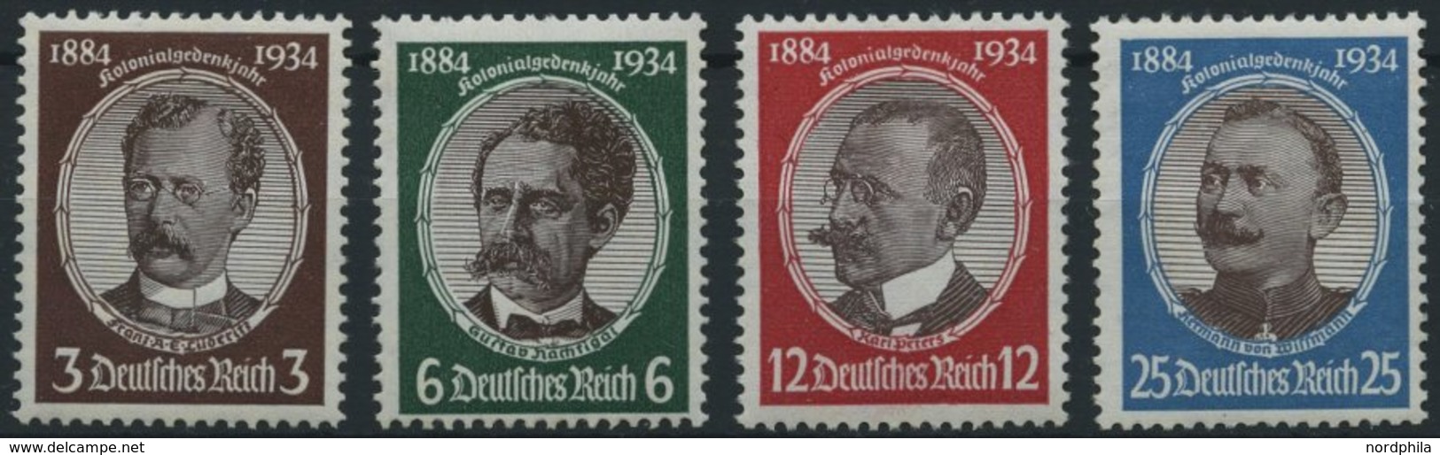 Dt. Reich 540-43 **, 1934, Kolonialforscher, Prachtsatz, Mi. 190.- - Otros & Sin Clasificación