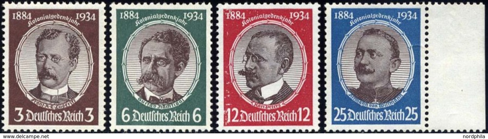 Dt. Reich 540-43 **, 1934, Kolonialforscher, üblich Gezähnter Prachtsatz, Mi. 190.- - Otros & Sin Clasificación