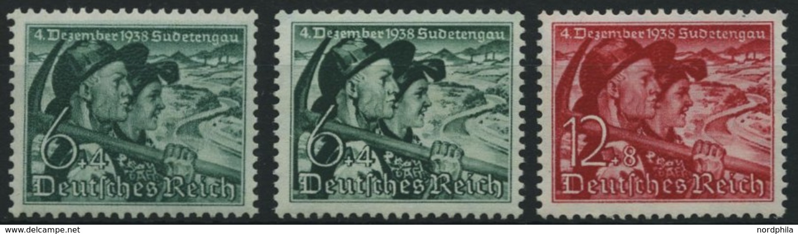 Dt. Reich 684/5x,y **, 1938, Volksabstimmung, Normale Zähnung, 3 Prachtwerte, Mi. 81.- - Altri & Non Classificati